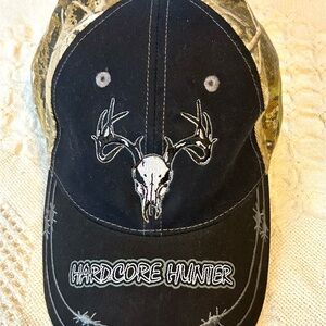 Hardcore Hunter Camouflage and Black Baseball Cap One Size